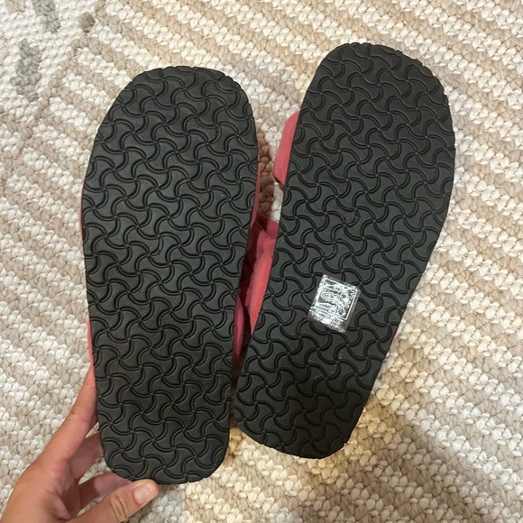 FREE PEOPLE Fairmount Watermelon Suede Flared Cork Platform Puffy Sandals - Picture 6 of 7